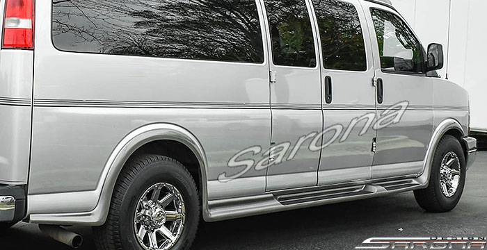 Custom Chevy Express Van  Long Wheel Base Running Boards (2003 - 2024) - $1590.00 (Part #CH-016-SB)